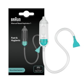 Braun Manual Nasal Aspirator, Baby Nose Sucker, Gentle Congestion Relief