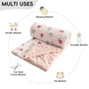 david's kids Muslin Minky Baby Blanket for Girls with Muslin