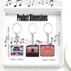 Metacipher 70 Pcs Retro Music Keychains Bulk 80s Music Party