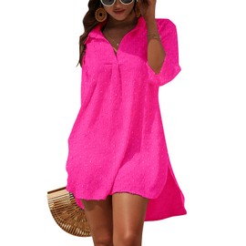 Blooming Jelly Womens Swimsuit Coverups White Chiffon Bathing Suit Cover Up Bikini Swimwear Beach Dress Outfits