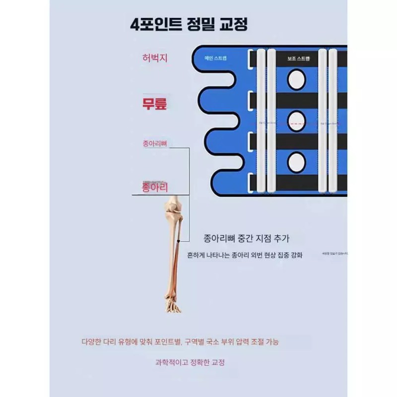 Trend Booth 트렌드부스 오자다리교정기 안짱 외반슬 엑스다리 [검정 기본 S]