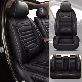 Unbranded Car 5-Seat Covers Faux Leather Front Rear Full Set For Honda HR-V HRV 2016-2024