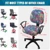 Smiry Stretch Printed Office Computer Chair Covers, Universal Washable Removable