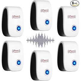 6 Pack Ultrasonic Pest Repeller Plug in Mosquito Repellent Plug in Mouse Repellent Ultrasonic Plug in Insect Repellent for Spiders, Mices, Mosquitoes, Roaches, Bugs, Flies - Specification: 3 pack
