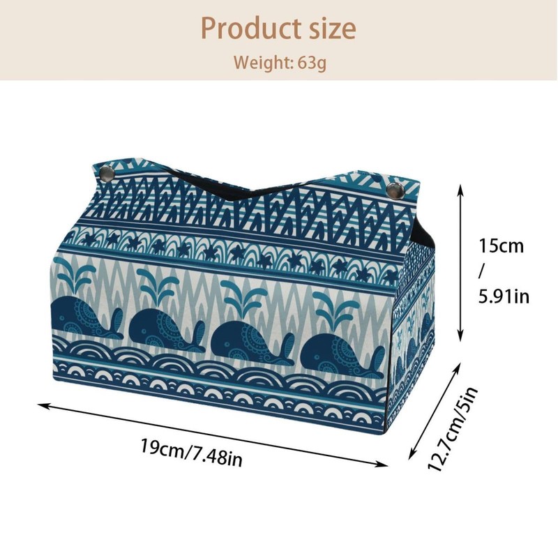 2 Pack Tissue Box Cover Holder, Underwater World Starfish Rectangle
