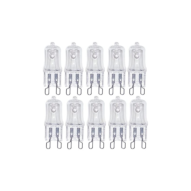 10x G9 Halogen Bulbs 20W/33W/42W 230V 2800K Warm White Clear