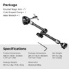 SMALLRIG 11" Magic Arm with Crab Shaped Clamp, Arm with