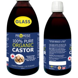 505ml (17oz) ORGANIC CASTOR Oil, 100% Pure Certified For Hair, Beard, Moisturizes, Softens, Nourishes Skin, Hair and Nails, Made in Canada, No Chemicals Cruelty Free Hexane free (505ml) …