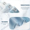 Shower Curtains Bathroom Curtain with Hooks,Blue Marble Design Modern Shower