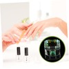 Housoutil Delicate Round Corner Crystal Nail Dish Cup Acrylic Nails