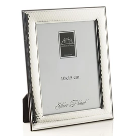 ARTÉ 10x15 cm Picture Frame, Made in Italy, Elegant Silver Plated, Tarnish Resistant, Beautiful Silver Plated Frame with Mahogany Wood Backing 110T/10x15