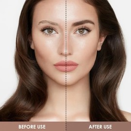 Waterproof Eyebrow Stamp Powder Kit,Eyebrow Stamp & Waterproof Powder,Natural Dark Brown Eye/brow Pow/der,Natural Tinting Coloring Set,for Makeup Beginners,Na/tural-Looking Tint for 1-Second Brows