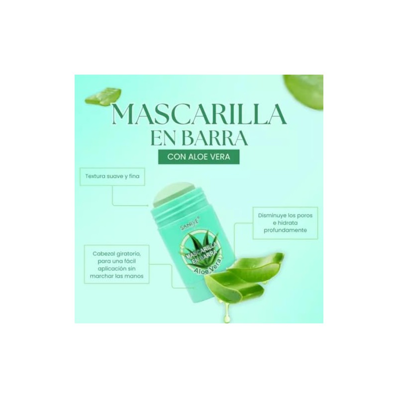 Mascarilla Facial en Barra - Aloe Vera 30 g