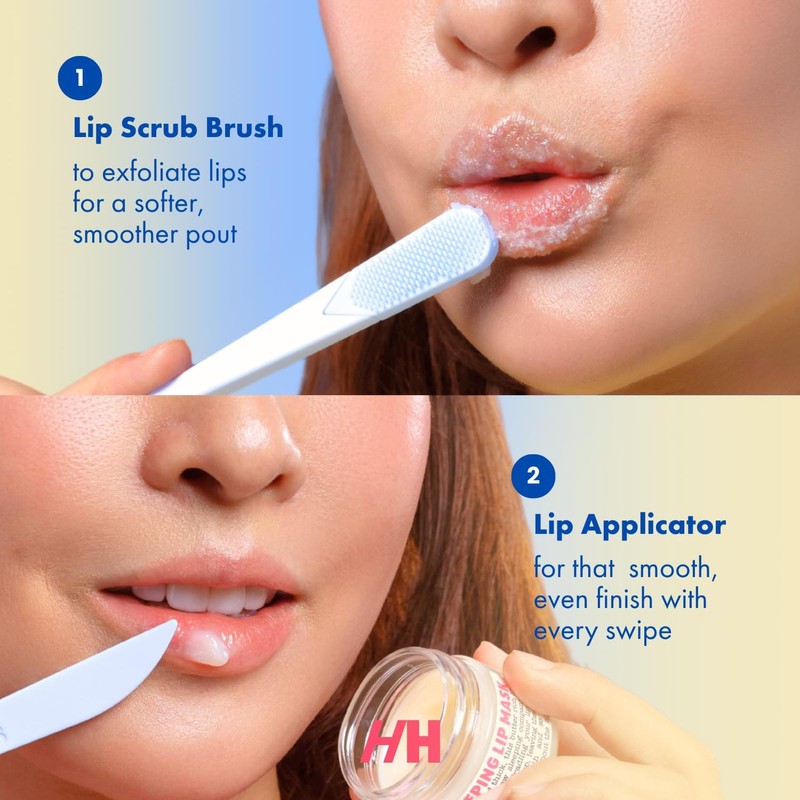 Handmade Heroes Cepillo Labial, Exfoliante Labial Reutilizable - Exfoliante Suave,