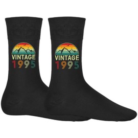 DCG PRINTWEAR Funny Black Socks for 30 Year Old – Birthday Gift for Him or Her Born in 1995 – Milestone Gag Gift