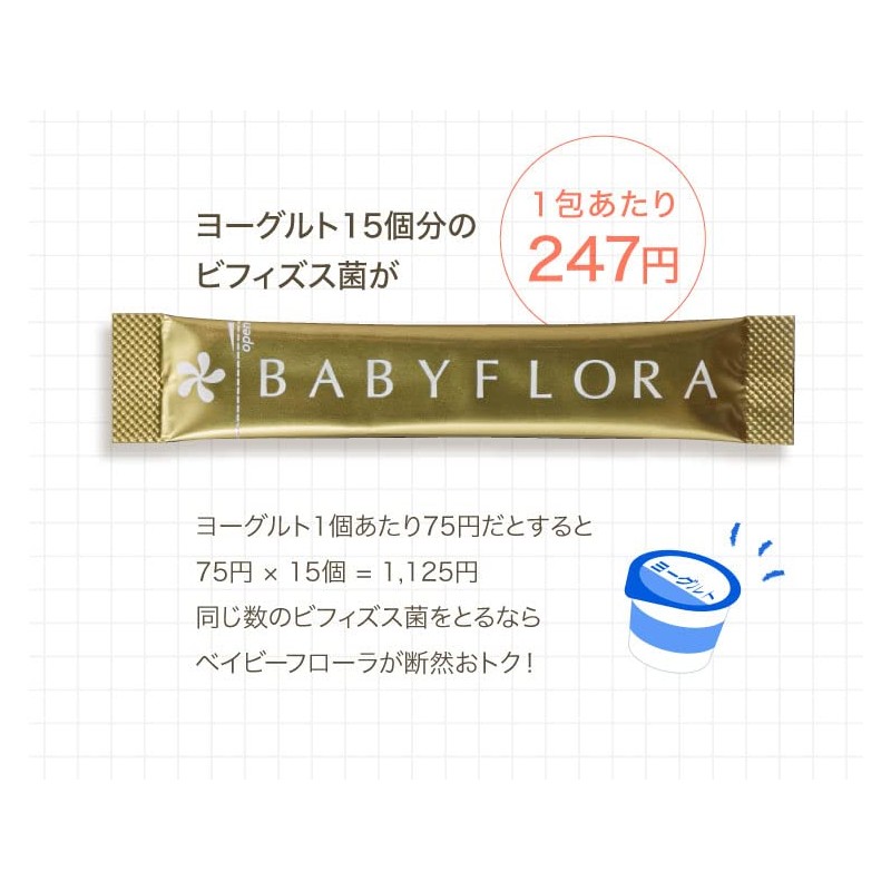 ベイビーフローラ おためし10日分 乳酸菌 森永乳業社提供 国産 ビフィズス菌 粉末 BB536 ミルクオリゴ糖 ベビーフローラ