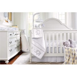 Wendy Bellissimo Dust Ruffle + Baby Crib Skirt from the Hudson Collection - Dot
