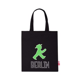 AMPELMANN 108106255 – Cloth Bag – Black with Stop/Go Berlin/Berlin, schwarz