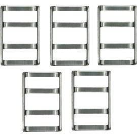 Pack of 5 Steel Buckle for Pool Safety Cover Strap, Heavy Duty Stainless Steel Universal Fit for All Inground Pools, Trampoline Cover Straps, Outdoor Steel Bar Buckle for Safety Cover Installation