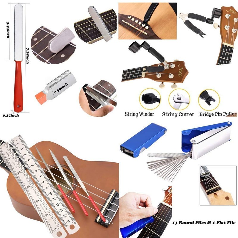 TIMESETL Guitar Repairing Maintenance Tools Kit String Organizer String Action
