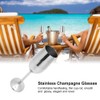 304 Stainless Steel Wine Goblet Champagne Glasses Drinking Cups 220ML