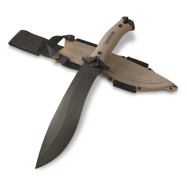 Kershaw Camp 10 - Tan Machete, Fixed Blade Knife, 10-in.