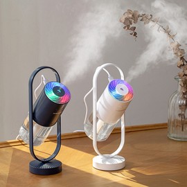 200ml Rotary Humidifier Nano Fine Mist Silent Humidification Fresh Air Moist Skin Colorful Night Light