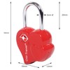 OW-Travel Heart Lock with Key Suitcase Lock Padlock Luggage Lock