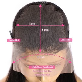 BELE 13x6 Straight Human Hair Lace Front Wigs Highlight Ombre Lace Front Wig Human Hair 180 Density 4/27 Pre Plucked Bleached Knots HD Lace Frontal Wigs For Women 26 Inch