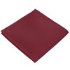 RBOCOTT Burgundy Skinny Tie and Pocket Square with Tie Clip