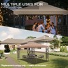 Morikoro 119''x119'' Canopy Replacement Top Double Tiered Gazebo Cover for
