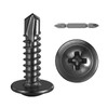 Wensilon (300Pcs)#8×3/4” for Sheet Metal Self-Tapping Screws 410 black Stainless