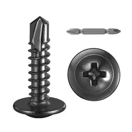 Wensilon (300Pcs)#8×3/4” for Sheet Metal Self-Tapping Screws 410 black Stainless Steel Truss Head High-Strength Quick Tapping