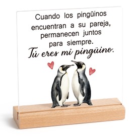 Yopyame Spanish Gifts for Her or Him - Wedding Anniversary I Love You Acrylic Plaque with Wooden Stand for Men Women Valentine's Day Gift for Girlfriend Boyfriend Birthday Gift for Couple Wife Husband