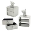 Tooth Box Metal Cute BearShape Storage Case with 2 Drawers