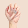 Sun&Beam Nails Handgefertigte Kunstnägel Lang Spitz silberweißes Nägel zum Aufkleben