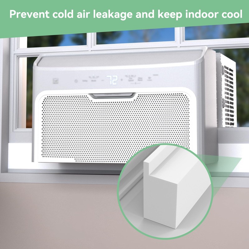 Memrita Window Air Conditioner Foam Block, 2 Pack U-Shaped Window