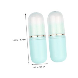 WOONEKY Travel Makeup Brush Capsule 2pcs Retractable Blush Foundation Brush Rose Gold Makeup Organizer for Women