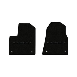 Lloyd Mats Heavy Duty Carpeted Floor Mats for Jeep Grand Wagoneer 2022-On Black - Grand Wagoneer Logo (2PC - Fronts, Black)