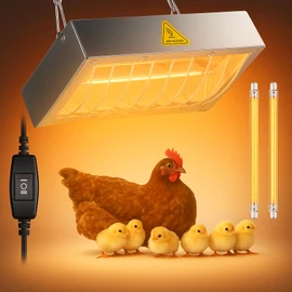 Chicken Coop Heater for Winter, Heat Lamp for Chickens 400W, Chicken Heater for Coop with 2 Heating Settings, for Poultry, Dogs, Pets, Birds, Animals
