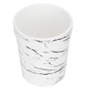 Wifehelper White Household Bathroom Waste Bin Marble Lidless Garbage Can