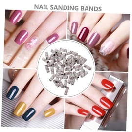 Housoutil 50pcs Nail Sanding Bands Nail Drill Bit Sanding Bands Sanding Ring Bands Sanding Bands for Nail Art Sanding Bands for Nail Drill Fine Grit Sanding Supplies Gel Small Tungsten Steel