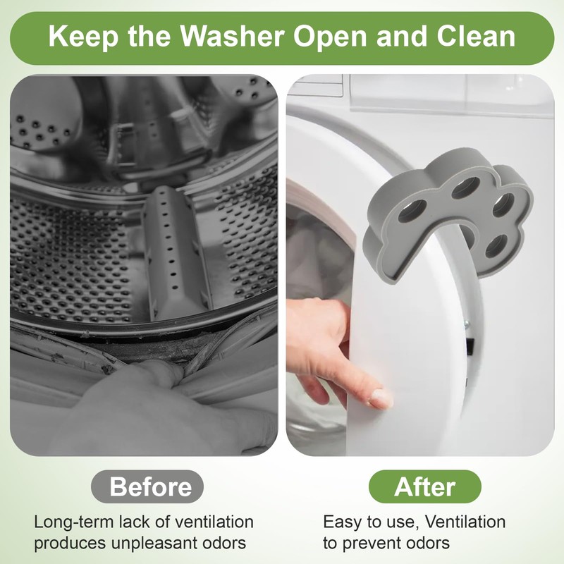 BOHUIZ 2 Pack Washing Machine Door Prop Open, Front Load