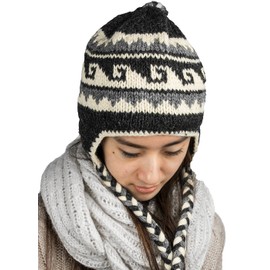 Tribe Azure Fair Trade Womens Beanie Hats, Warm Hats for Women Knit Hat for Women Women's Skullies & Beanie for Women (Grey)