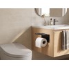Wall-Mounted Toilet Paper Holder with Shelf – Black Stainless Steel