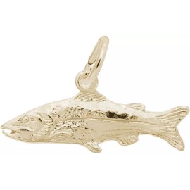 Rembrandt Gold-Plated Sterling Silver Snook Fish Charm by Rembrandt