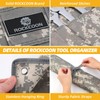 ROCKCOON 16 Pocket Wrench Roll Organizer, Rolled Tool Pouch Bag