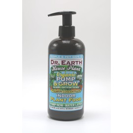 Dr. Earth 1072 Pump & Grow House Liquid Plant Food 8 oz, Blue