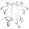 Honbay 5PCS Stainless Steel Cookie Cutters Set Hawaiian Cookie Molds