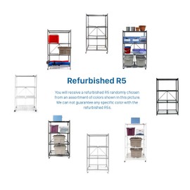Origami R5 Foldable 4-Tier Garage Shelving Heavy Duty Shelving with Wheels, Metal Storage Rack Holds 1000 pounds, Garage Storage Rack & Organization, Storage Shelving (Refurbished, Random Color, R5)